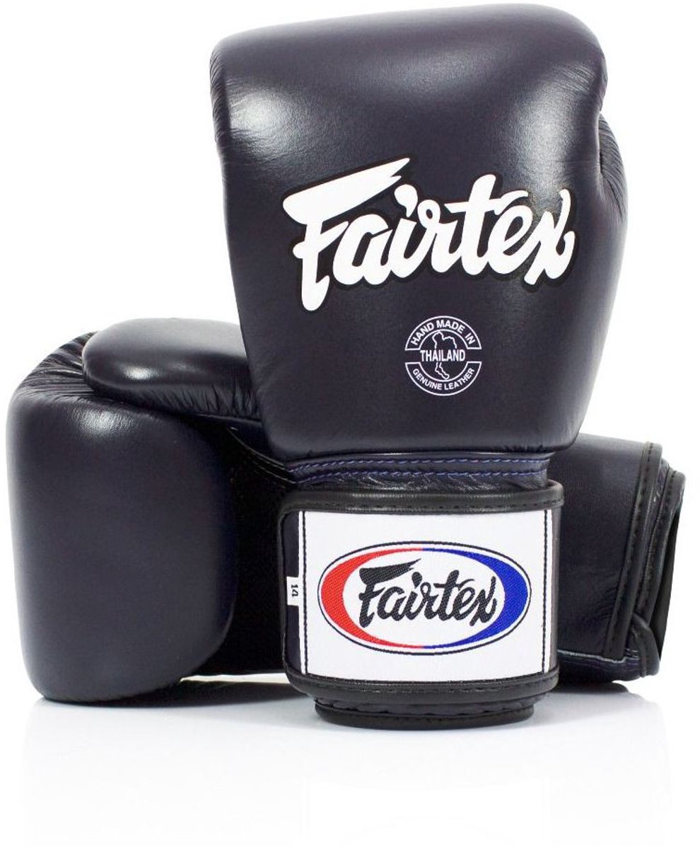FAIRTEX BGV1 Serie - Lederen Bokshandschoenen - Blauw - 14oz