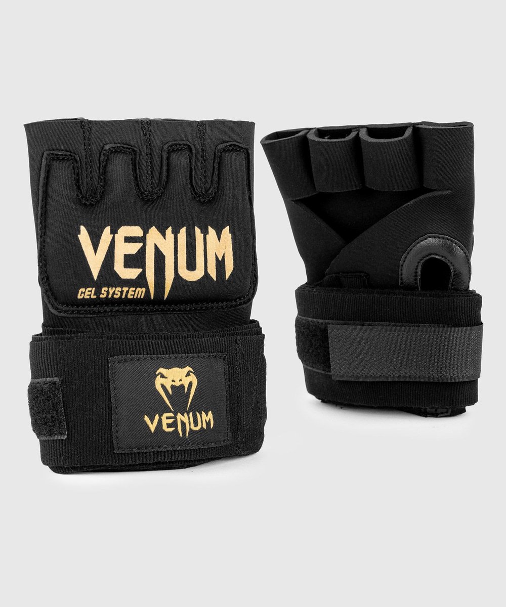 Venum Kontact Gel Glove Wraps Zwart Goud - L