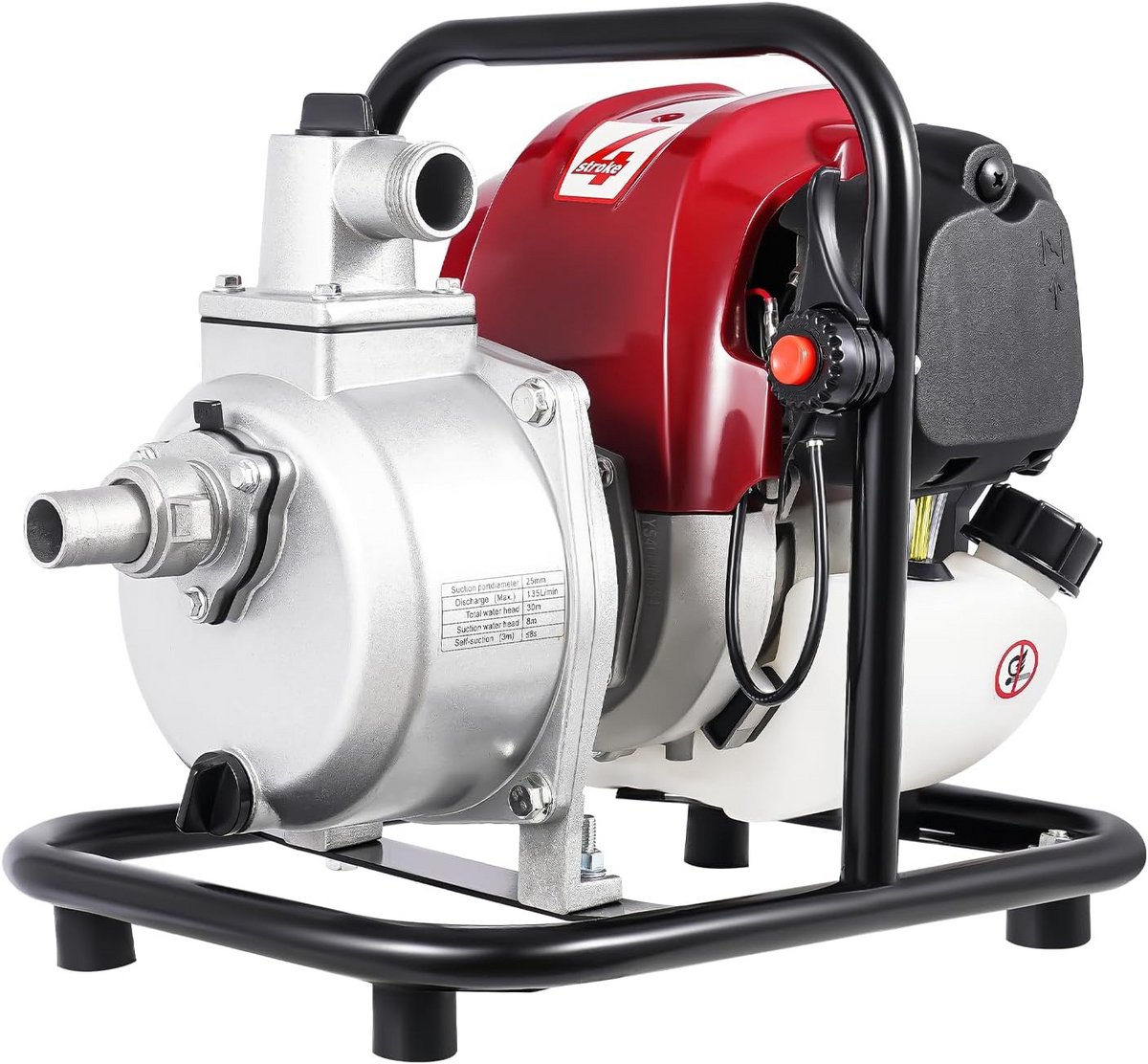 Draagbare Benzine Waterpomp Met 4-Takt Motor Voor Tuinirrigatie en Drainage