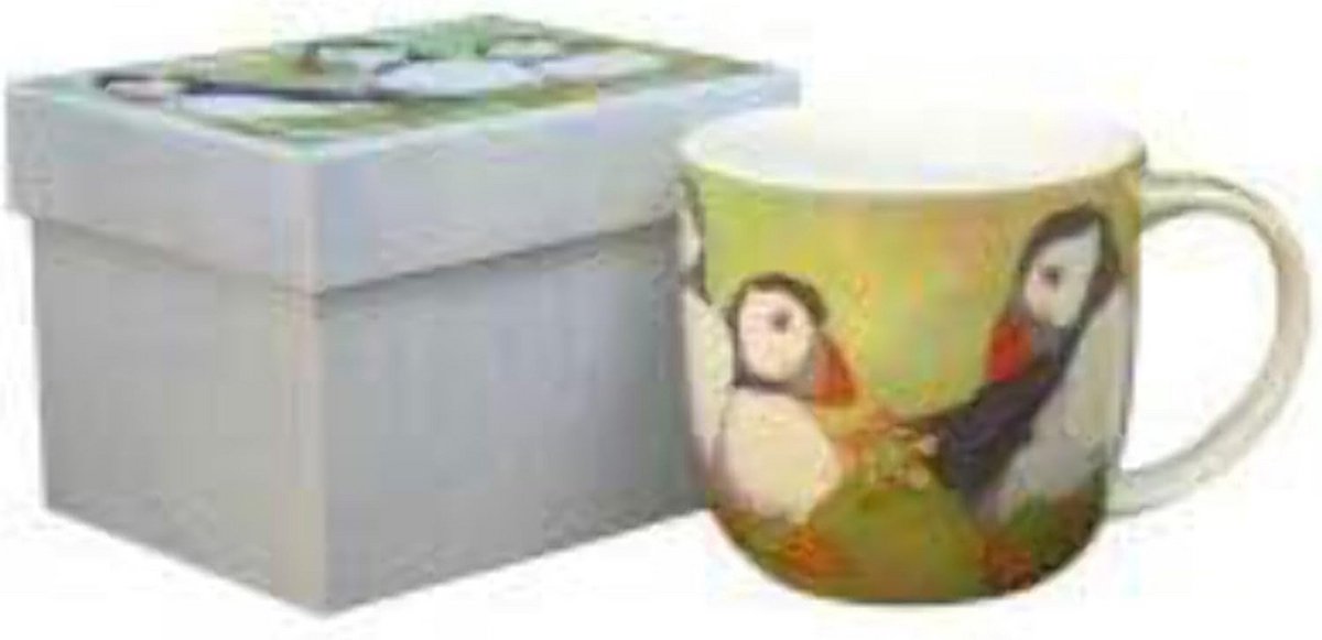 Set van 2 Koffiekopjes van Fijn Bone China in Geschenkdoos