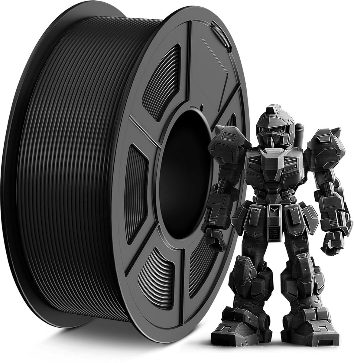 PETG 1.75 mm 3D Printer Filament - Zwarte Hoge Taaiheid 1KG Spoel