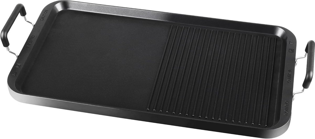 Aluminium Bakplaat met 2 Branders en Deksel Non-Stick voor Gasgrill