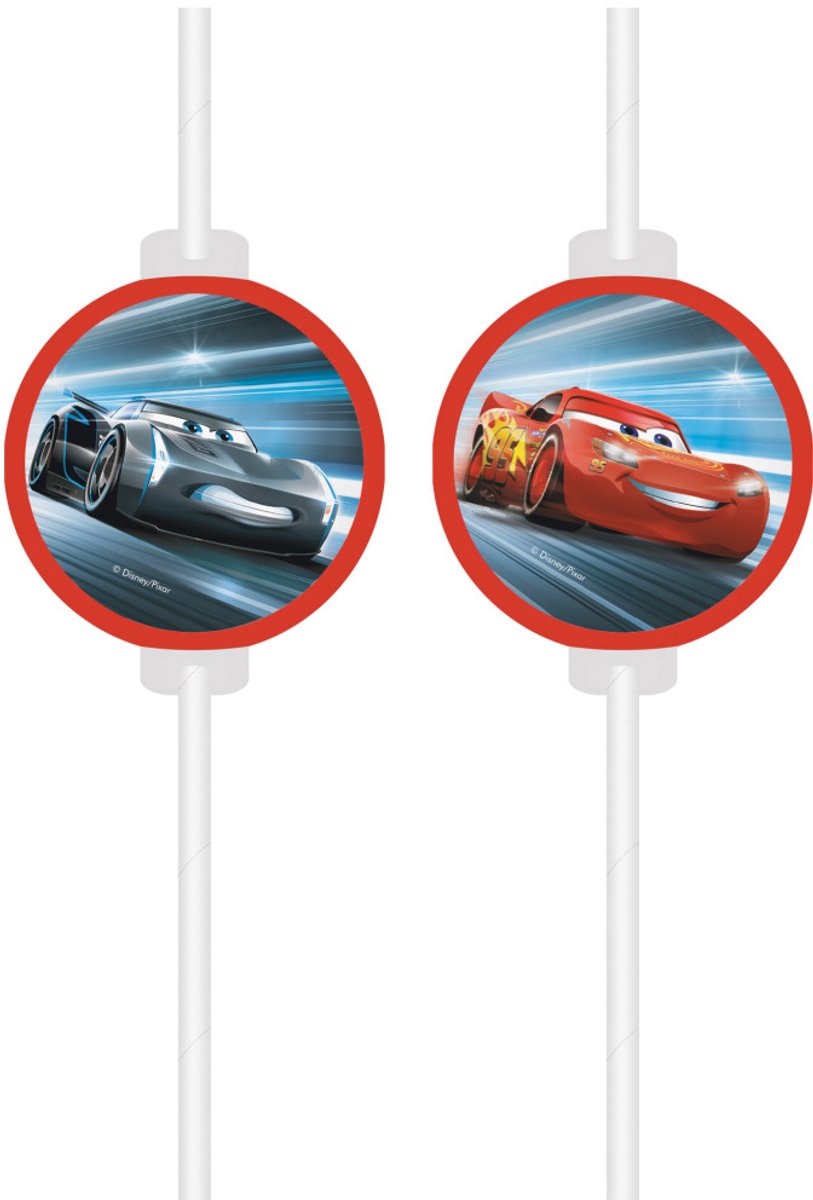 Disney Cars Victory Is Mine papieren rietje, 4-delige set FSC