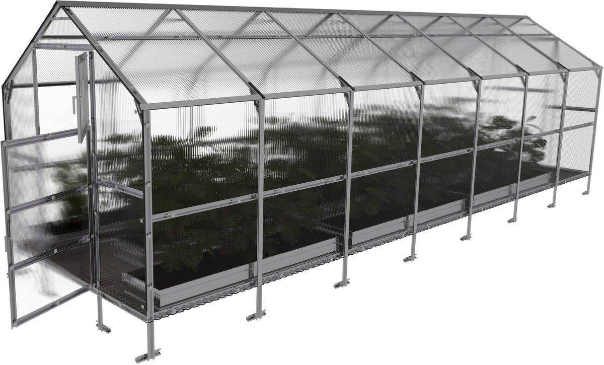 Klasika Polycarbonaat tuinkas 2,35x7m 16,45m² Bernard