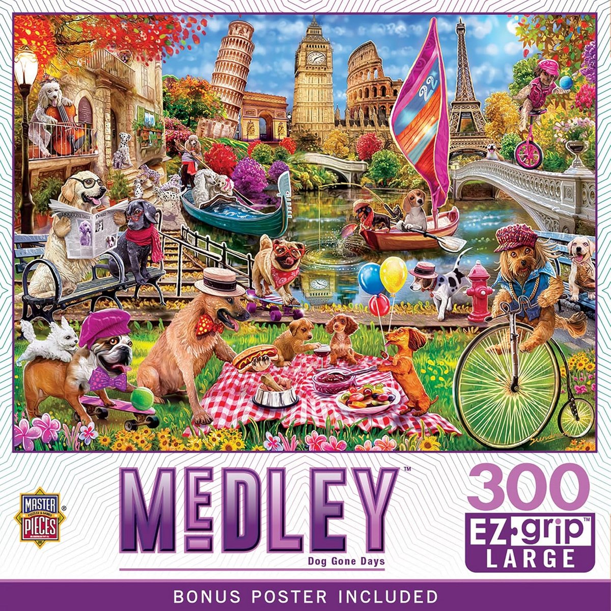 300 Stuk Legpuzzel EZ Grip - Hondenplezier - 45x60 cm