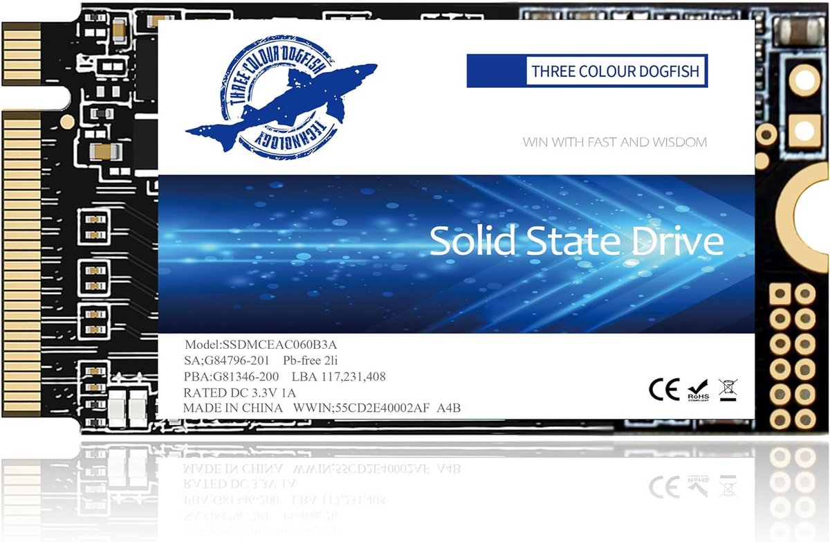 Interne M.2 2242 NVMe SSD Harde Schijf PCIe Gen3 x4 Opslag 512GB Hoge Snelheid