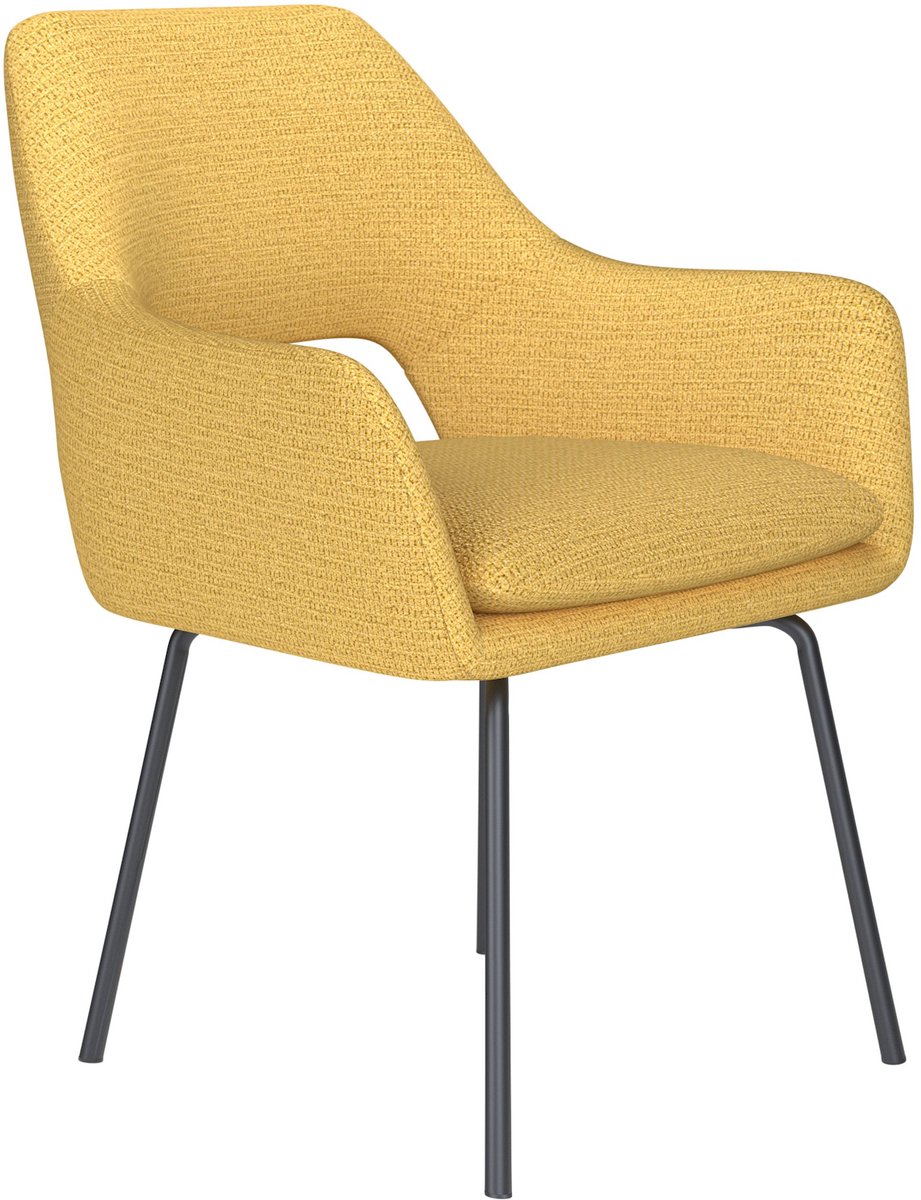 Housecraft Living Mos Eetkamerstoel Metaal Okergeel - Geel