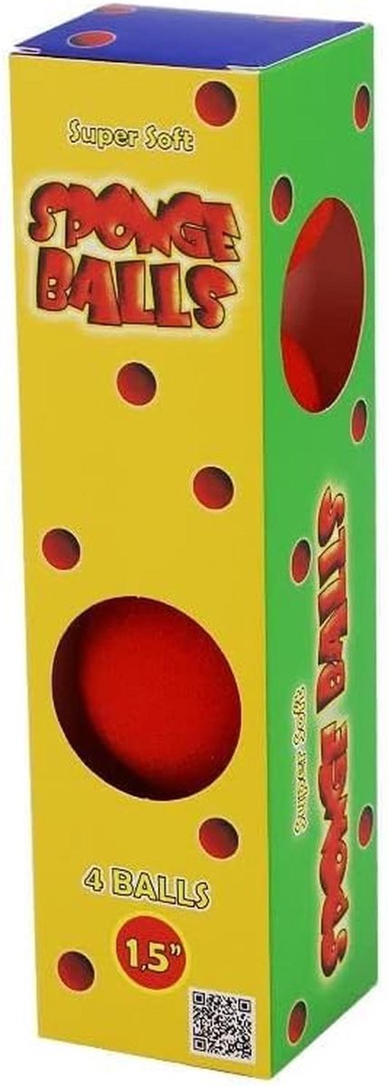 Set van 4 Zachte Schuimrubberen Ballen 40mm - Goocheltrucs & Speelgoed