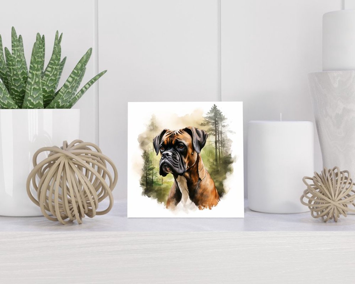 Tegel 15x15 cm met Boxer cadeau decoratie | tegeltjes met tekst | tegeltjes met spreuken | collega | oma | opa | pensioen | mama | papa | vriend