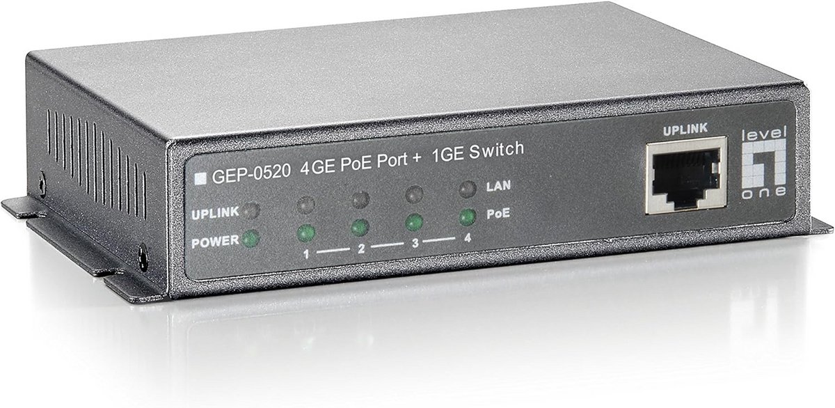 Managed Gigabit PoE+ Netwerk Switch met 5 Poorten