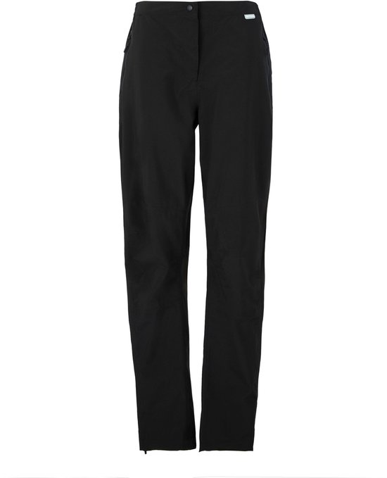 Zwarte hikingbroek voor dames, model van voren gezien.