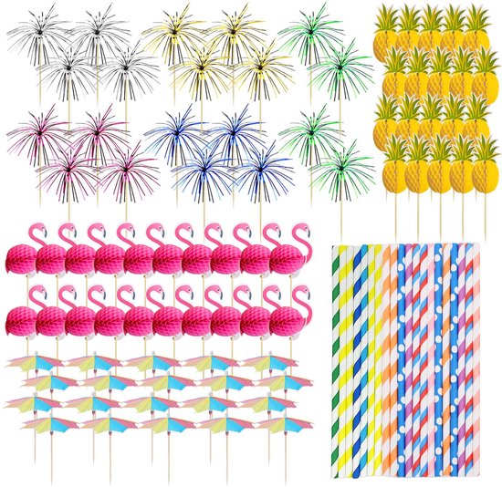 Cocktail Decoratie Set - 100 Stuks - Papieren Partydessins