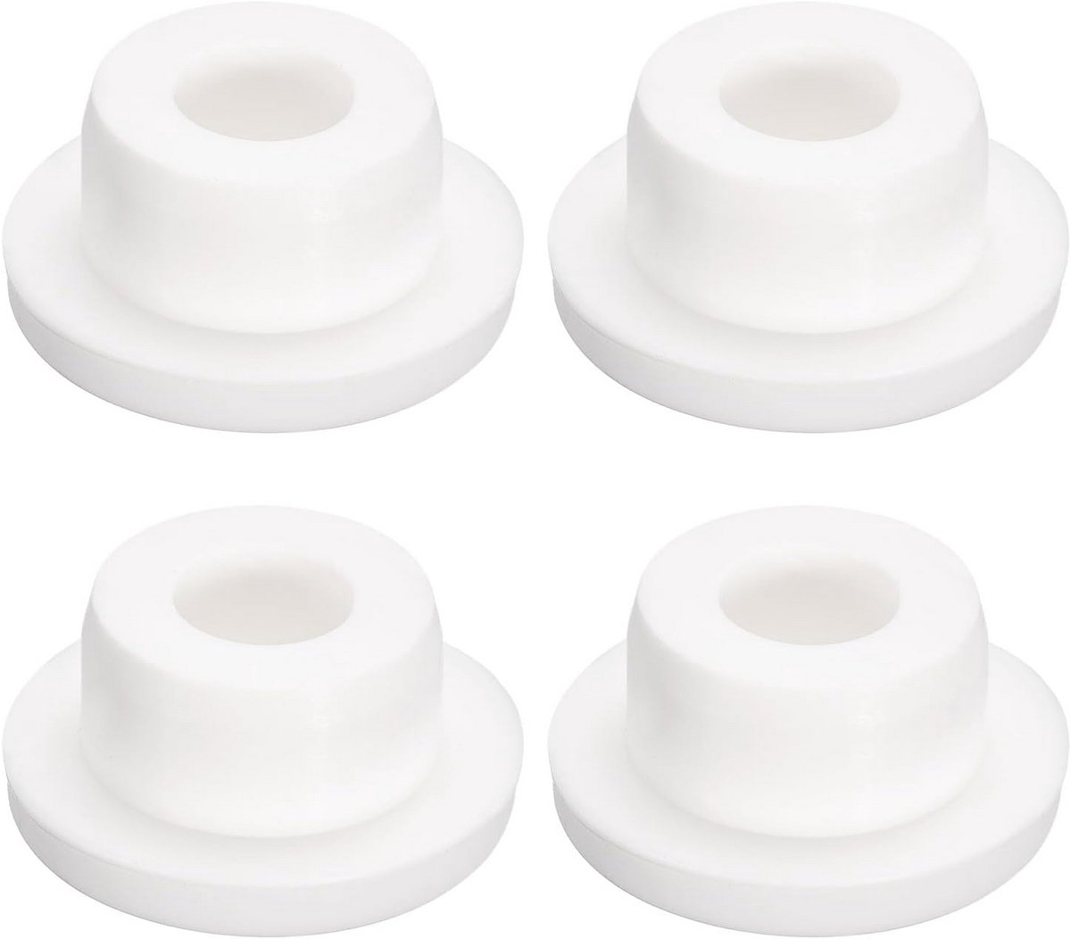 4 Stuks Witte Rubberen Stoppen voor Gaten van 19mm - Hittebestendige Siliconen Afdekdoppen