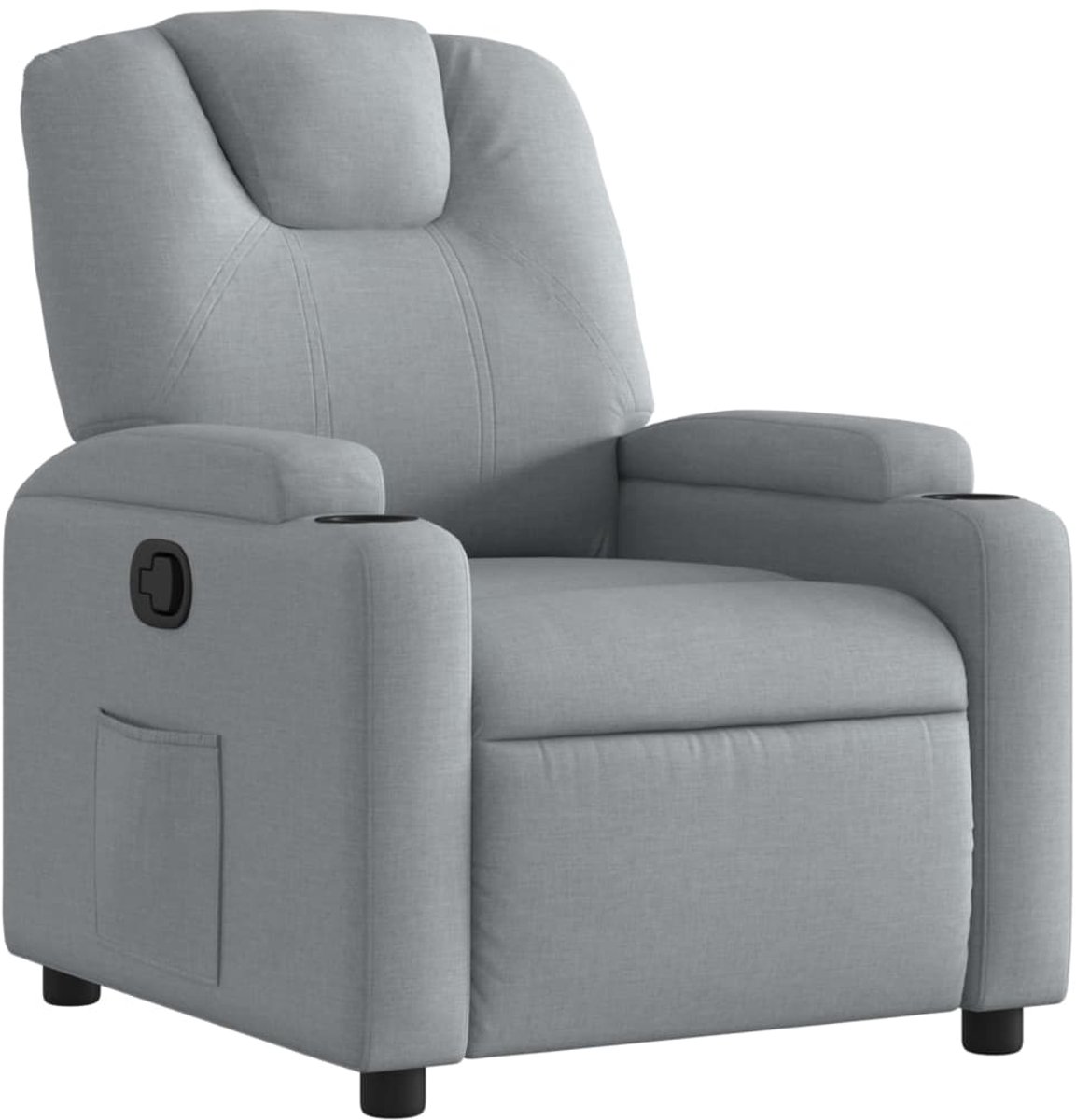 vidaXL Relaxfauteuil - lichtgrijze - stof Lichtgrijs