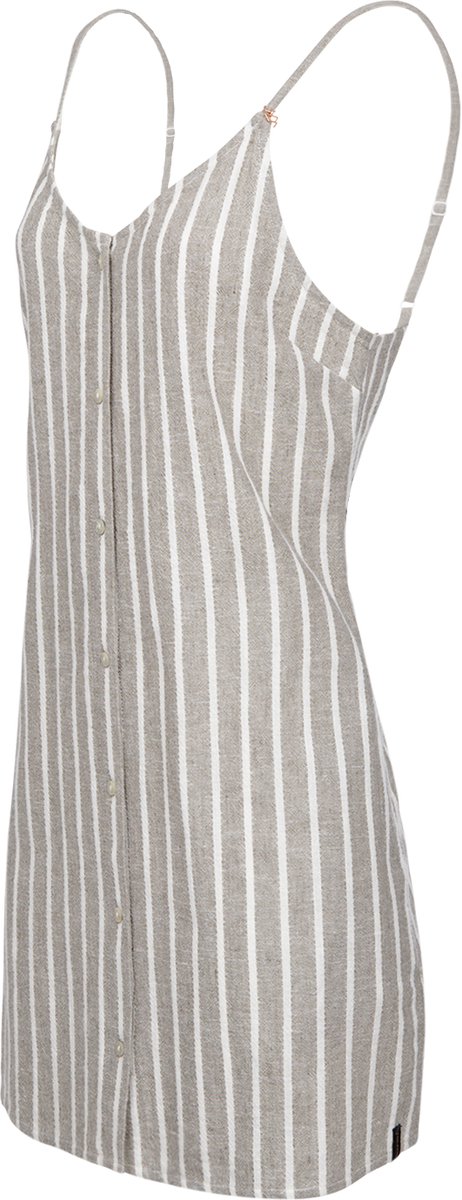 Brunotti Pixey-Stripe Jurkje Snow Dames Zomerjurk Verstelbare Bandjes Loose Fit XL Wit