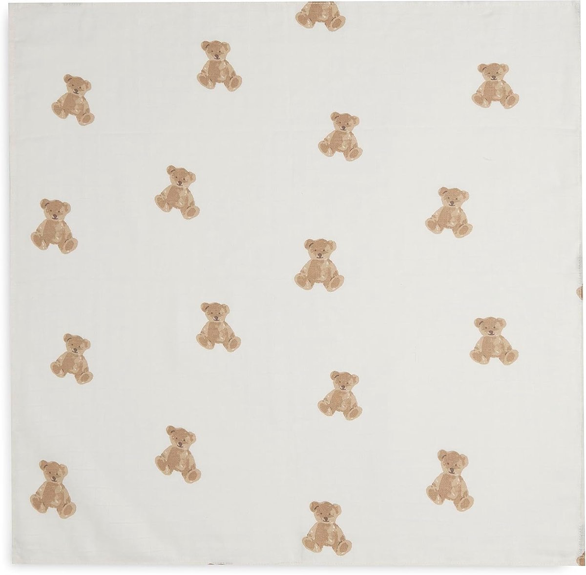 Spuugdoekjes Mousseline Baby - Hydrofiele Doeken - Baby Verzorging - Zachte Katoen Kwaliteit - 70x70 cm - Teddybeer Ivoor