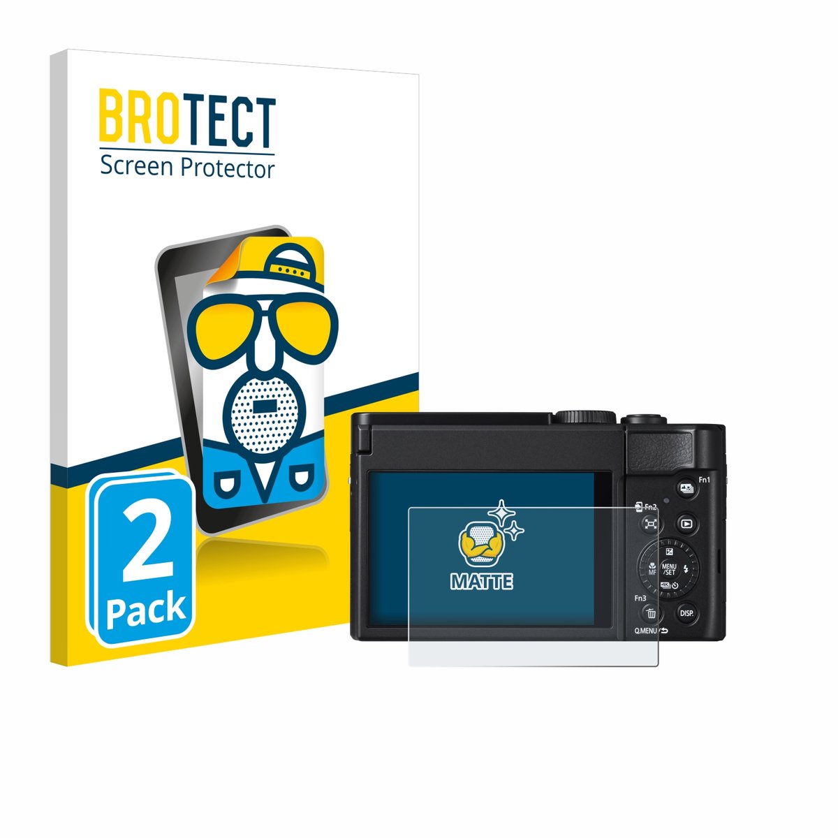 BROTECT - Screenprotector voor Panasonic Lumix DC-TZ99 - Folie Beschermfolie matte 2 Stuks