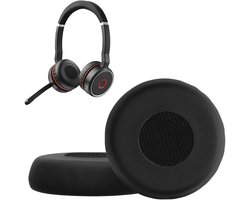 kwmobile 2x oorkussens geschikt voor Jabra Evolve 75 - Earpads voor koptelefoon in zwart