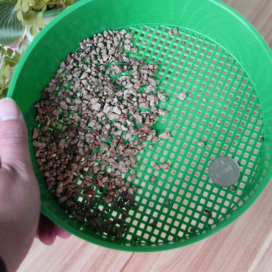 Tuin Zeef - Fijnmazig - Grote Capaciteit - Handmatig - Plastic Rammelaar — afbeelding 4
