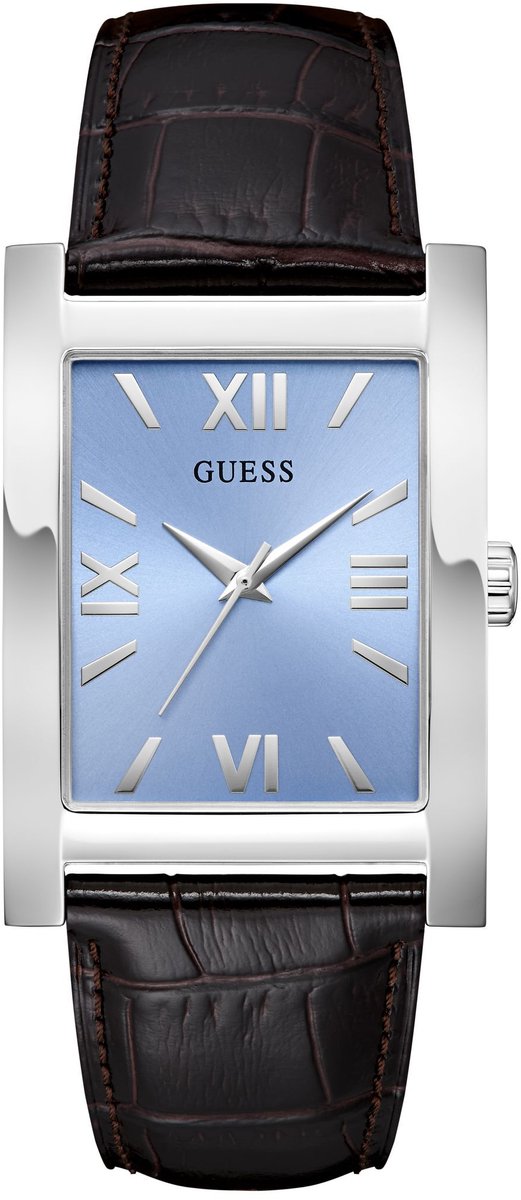 Guess Draper Quartz Analoog Horloge Bruin Behuizing: 100% Roestvrij Staal| Armband: Echt Leer 33.5 mm U1484G1M, U1484G2M
