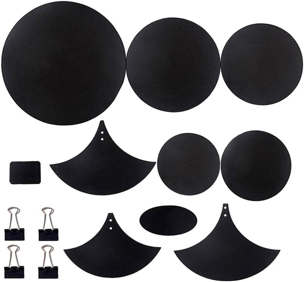 Drum Demper Pads - Oefen Drumstel - Stil Oefenen - 14-Delige Set - 55 cm Diameter - Zwart