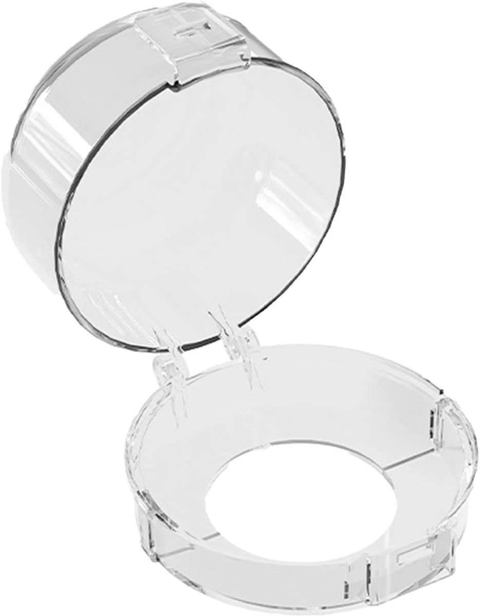 Kookplaat Knop Bescherming - Kinderbeveiliging - Veilig Koken - Dubbele Gesp Ontwerp - 9.2 x 5.7 cm - Transparant