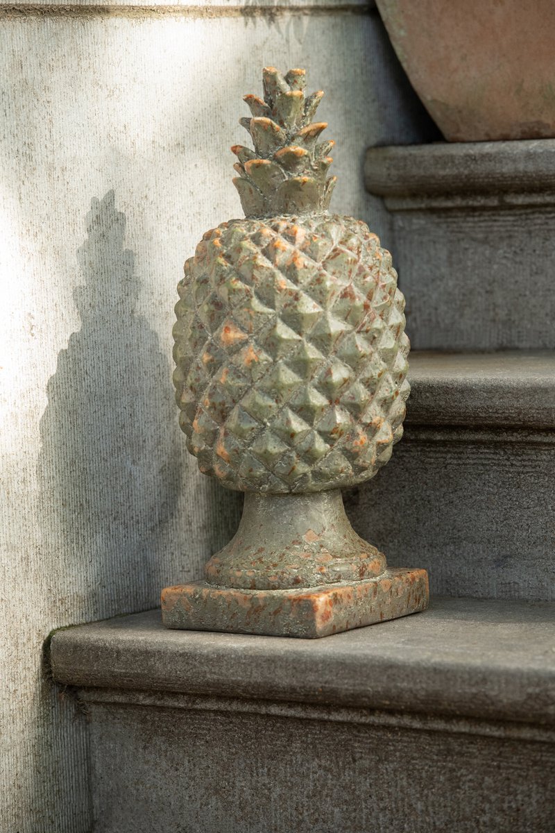 J-Line decoratie Ananas Antiek - polyresin - donkergroen