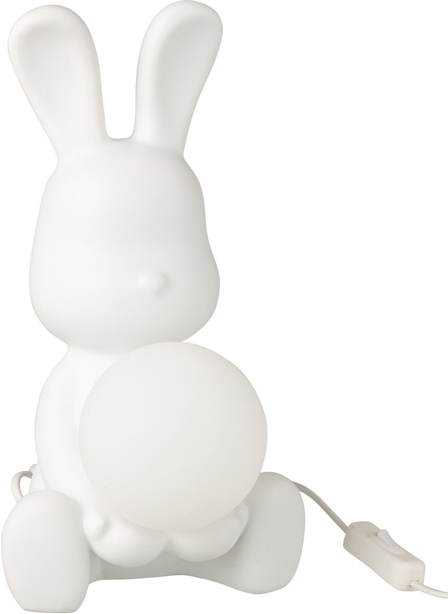 J-Line lamp Konijn - polyresin - wit