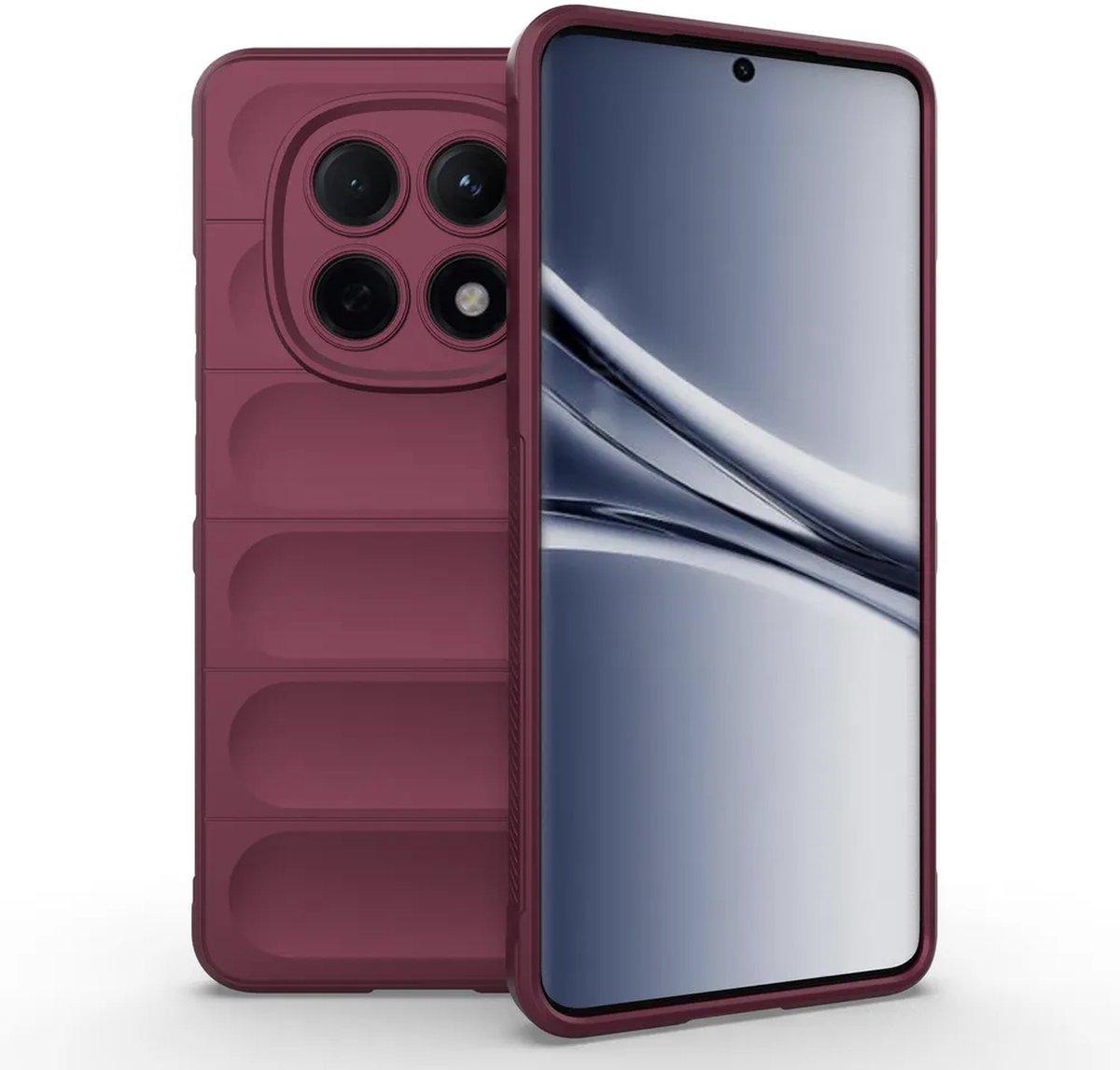 MobyDefend Hoesje - Geschikt voor Xiaomi Redmi Note 15 5G - TPU Gripcase - Donkerpaars