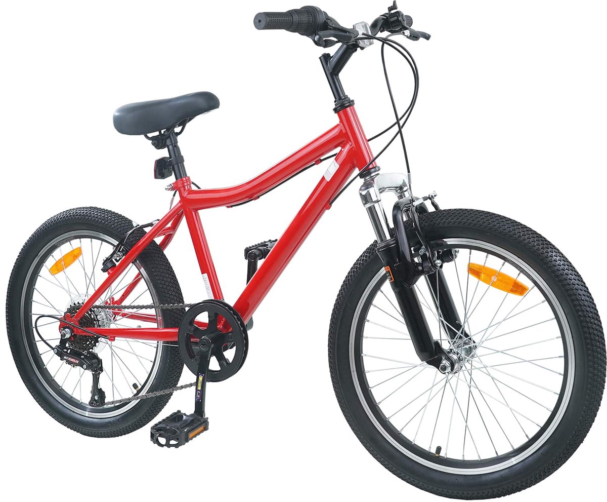 VidaXL Kinderfiets 24 Inch 6-Speed voor 8-12 jaar oud Rood