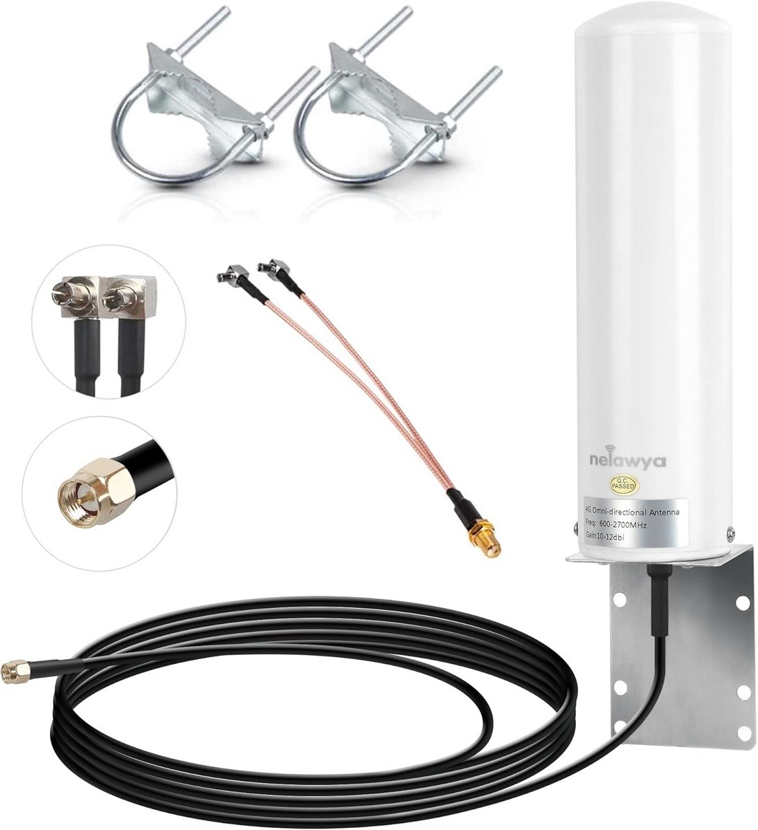 Krachtige 4G LTE Buitenantenne Range Extender met SMA en TS9 Connectoren