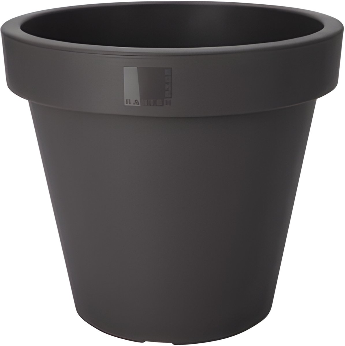 Pro Garden Bloempot - antraciet - rond - D30 cm - kunststof - plantenpot - tuin buiten
