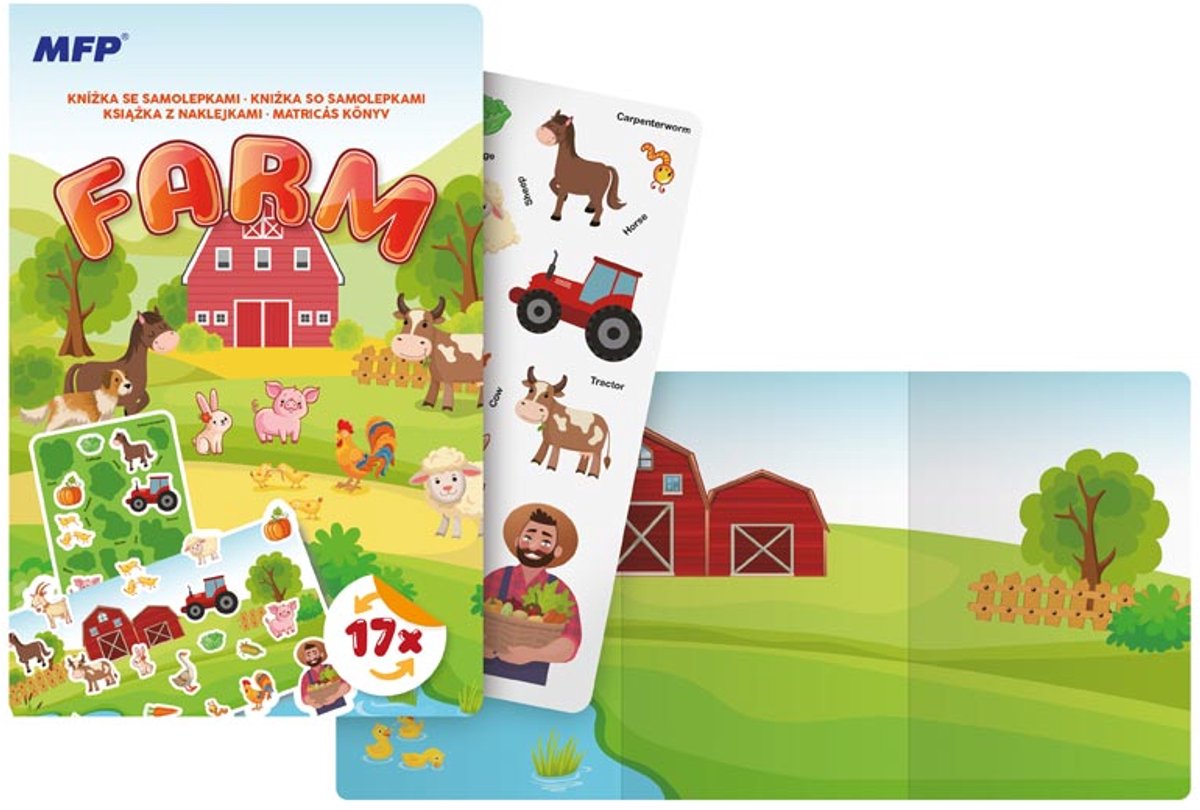 Stickerboek Boerderij 17 Stickers - UNI