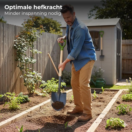 Lomera Steekschop - Steekschep - Spade - Tuinspade - Tuinschop - Schep - Schop - Puntspade - Punt Schop - Punt Schep - Spade Met D Handgreep - Steekschop Met D Handgreep - Schop Met D Handgreep — afbeelding 4