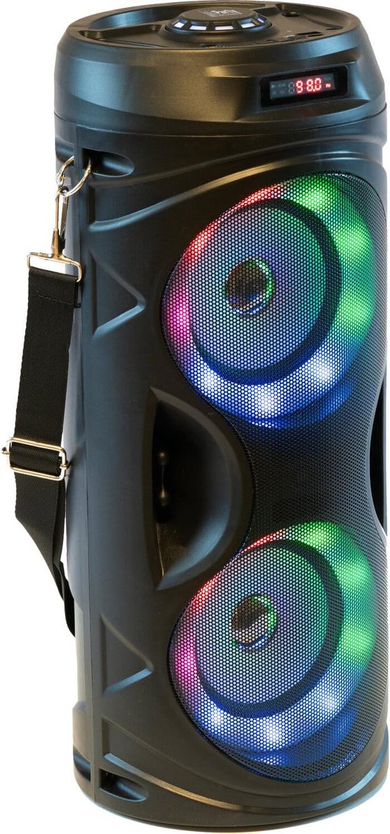 Draagbare Bluetooth Speaker met Lichteffecten - Batterijgevoed - USB, MicroSD, AUX & TWS