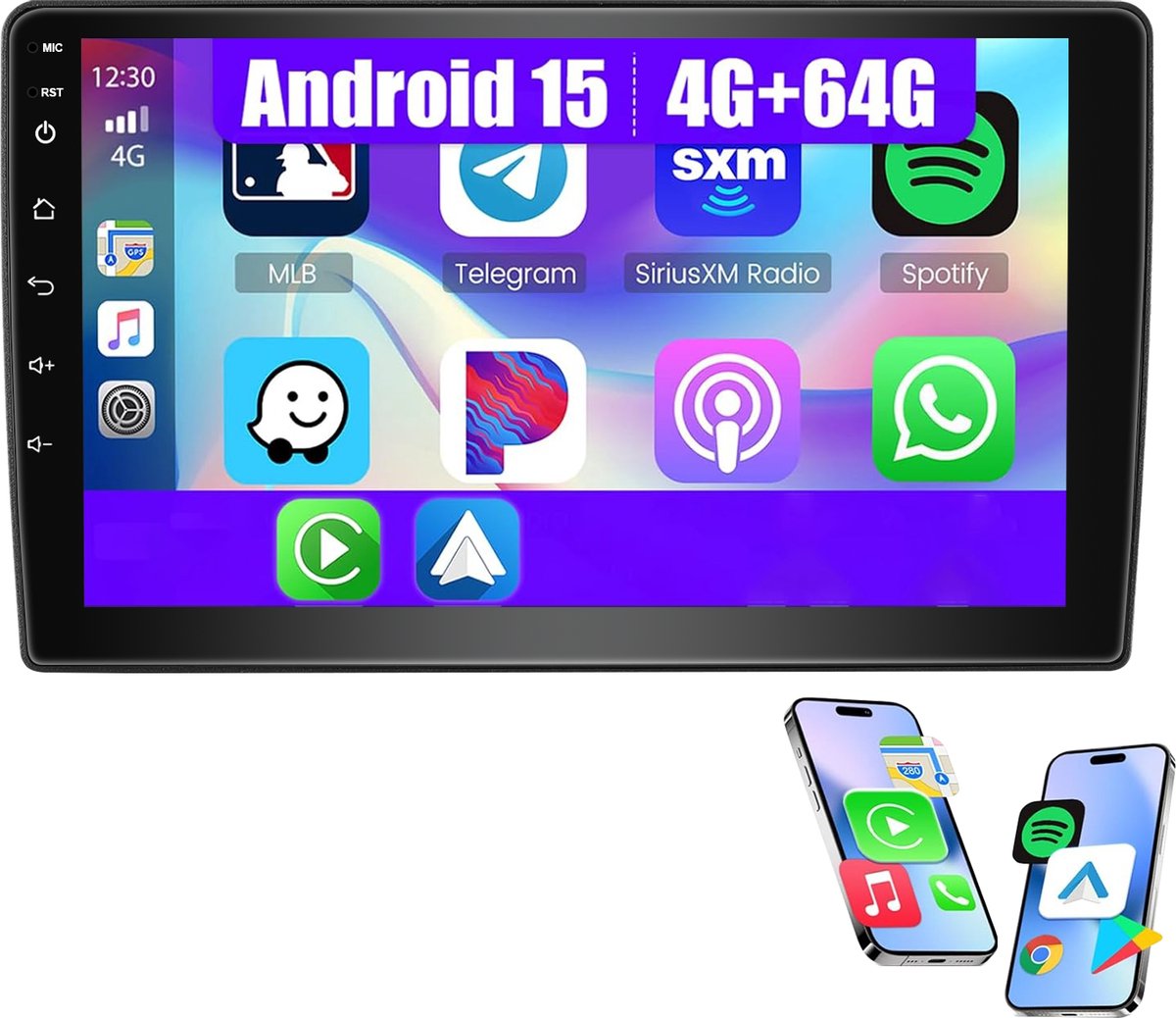 ESSGOO 4+64GB Autoradio - Geschikt Voor Fiat Ducato 2006 t/m 2022 / Peugeot Boxer / Citroen Jumper 2011 t/m 2015 - 9 Inch IPS TouchScreen Radio Scherm - Draadloos Apple Carplay & Android Auto - GPS Navigatie - Bluetooth & Wifi