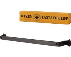 RTZEN Farm Towel Rack for Bathroom - Handmade Ductile Iron Kitchen Towel Bar Straight Wall Mount Rod - Matt Black Towel Hanger for Home or Office - 17" Rack Fits 14" Towels