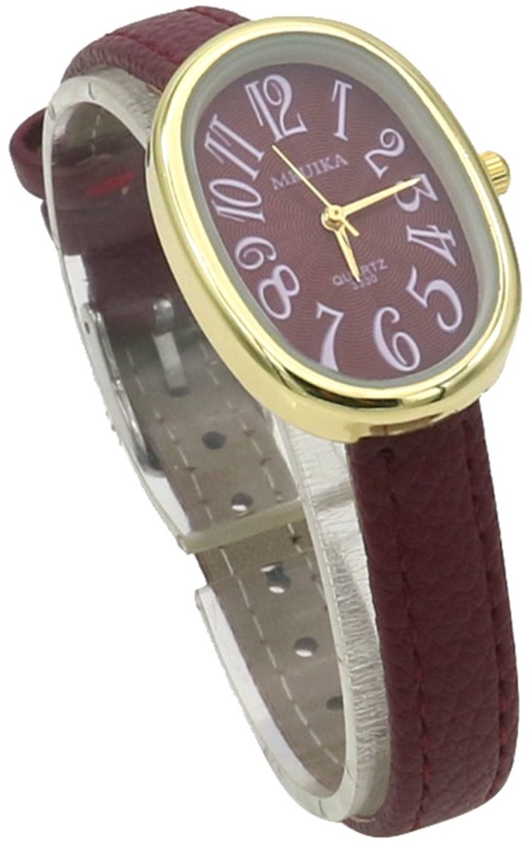 Horloge - quartz - PU band - rood - 36x22 mm