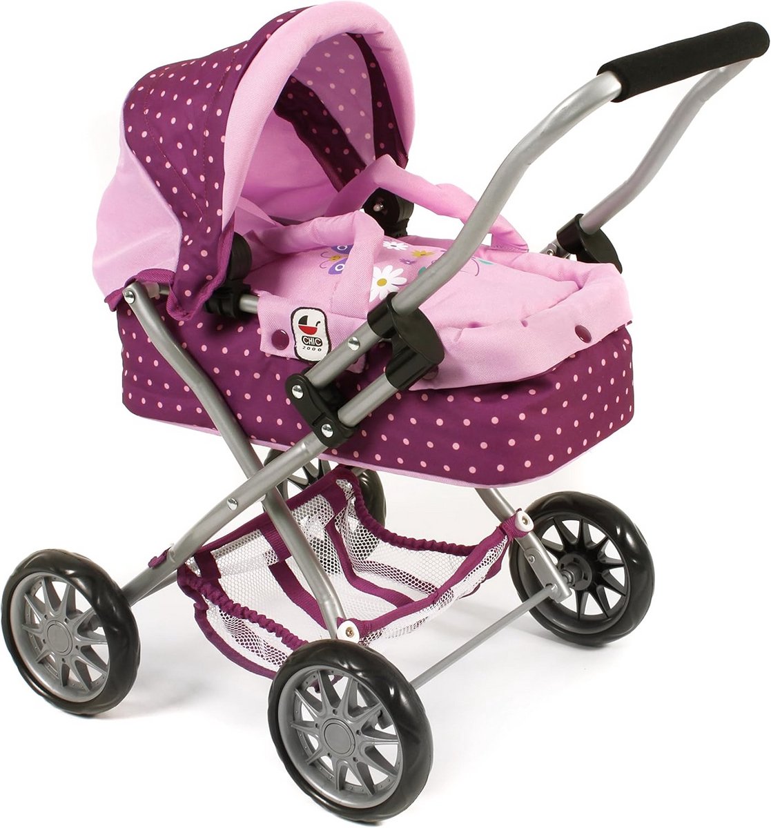 Knuffeldrager voor Kinderen van 2 Jaar, Dots Blackberry, Paars/Roze