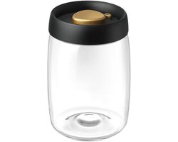 Ynkkvre - Koffieblik - Vacuüm pot - Foodsaver - Luchtdichte voorraadpot - 1 stuk - Handmatig vacuümsysteem - Glas - 1200 ml - Voor koffiebonen, thee en droogvoedsel