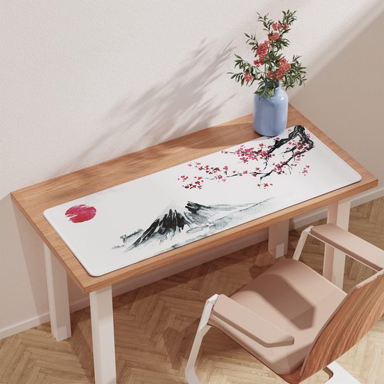Verlengde Gaming Muismat met Witte Kersenbloesem - Antislip Bureau Onderlegger 800x300mm van Merkloos — afbeelding 3