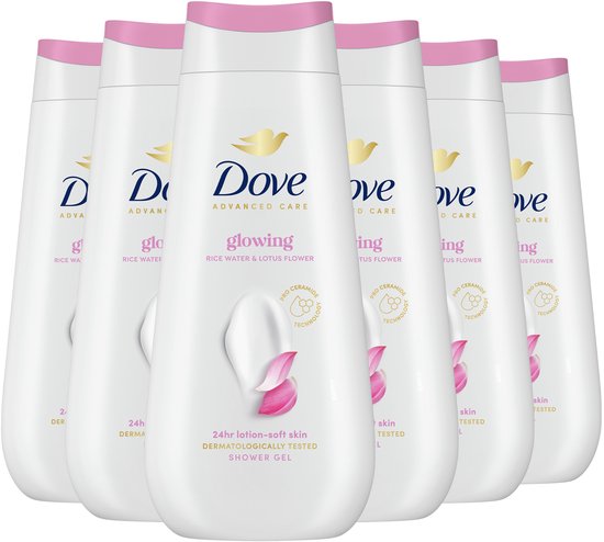 Dove - Douchegel - Advanced Care - Glowing - 6 x 225 ml - Voordeelverpakking