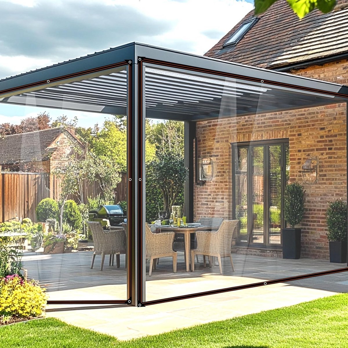 Transparant Waterdicht Dekzeil 2M X 1M Weerbestendig Tuinhoes voor Balkon en Outdoor Gebruik