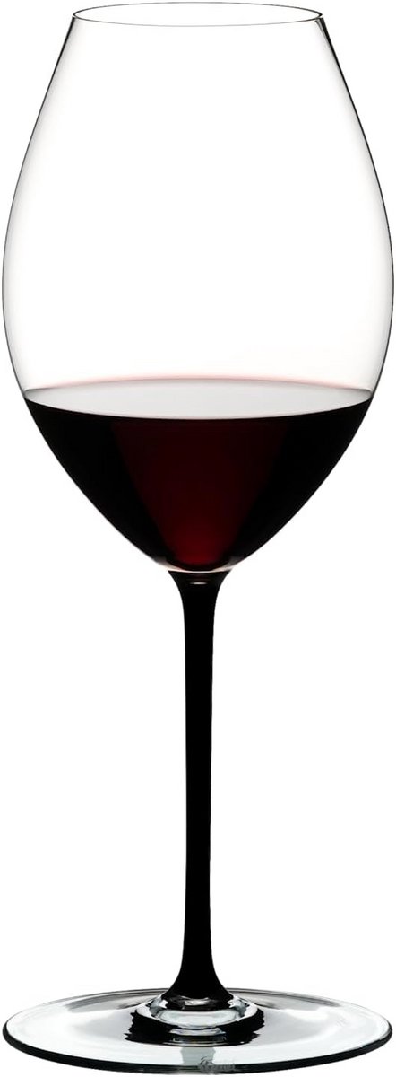 Handgemaakt Wijn Glas Syrah - Stijlvol Zwart Glaswerk