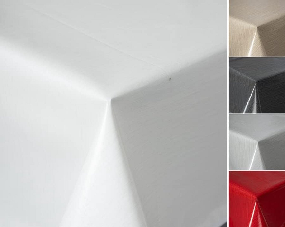 Ronde Tafelkleed met Linnenlook voor Binnen en Buiten - Krasbestendig en Waterafstotend