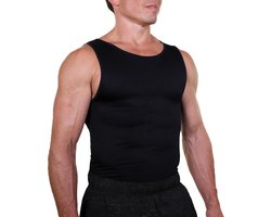 Compressieshirt voor heren - corrigerend shirt voor gynaecomastie en buikcompressie, ademend en comfortabel