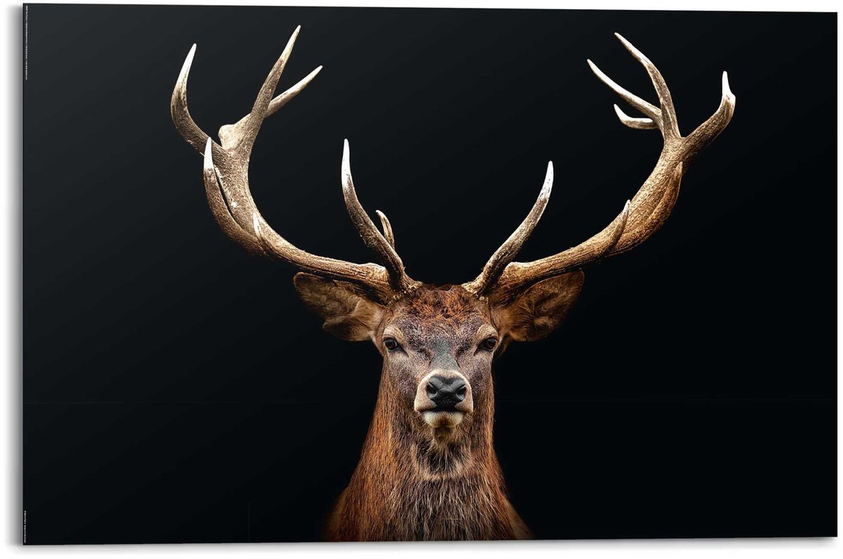 REINDERS Schilderij Hert - 60 x 90 - Hout - REINDERS