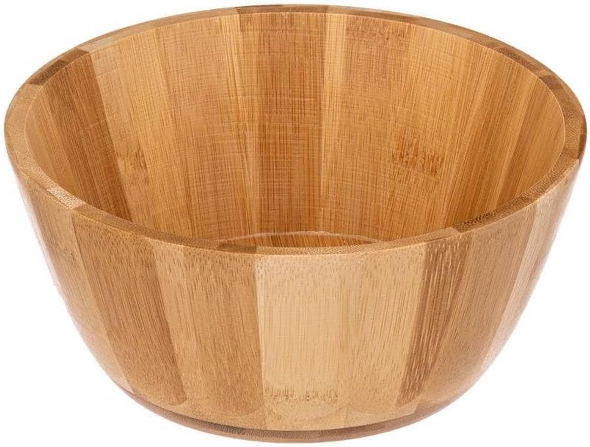 Set van Vijf Bamboe Slakommen - Diameter 19 cm