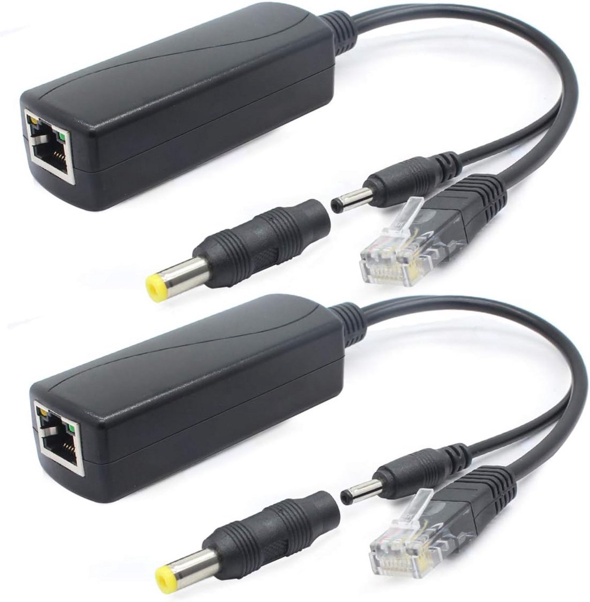 2-pack Gigabit PoE Splitter 5V - Scheidt PoE voor IP Camera's en andere apparaten