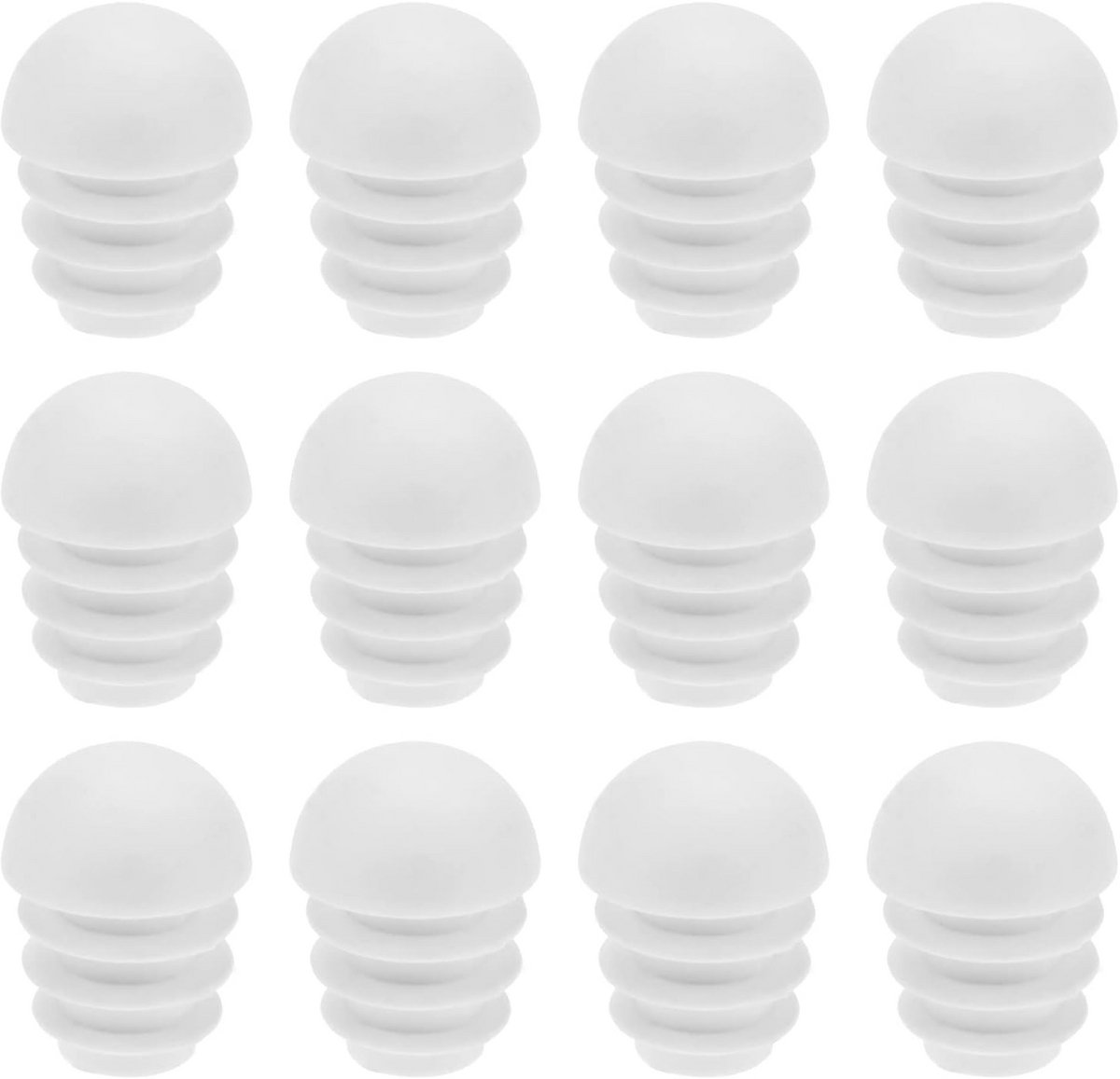 50 Stuks Kunststof Doppan voor Ronde Buis, 16mm, Wit, Meubel- en Stoelfittingen